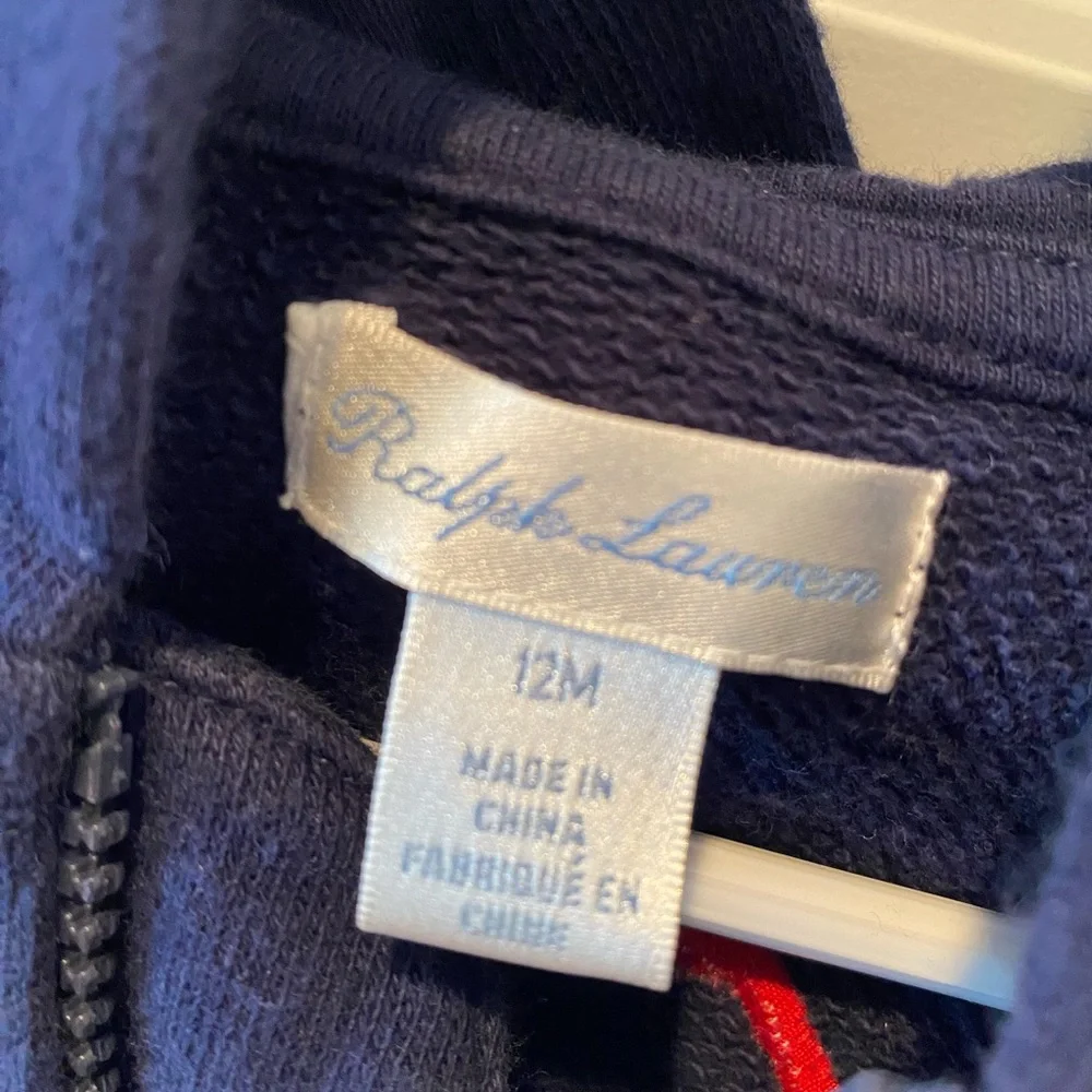 Ralph Lauren Navy Zip Up Hoodie